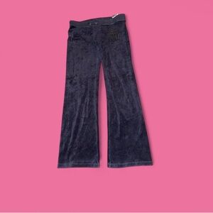 Juicy couture Dark blue velour flare pants